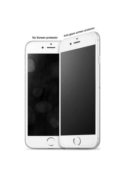 Apple Uyumlu   iPhone 7 Plus Mat Seramik Nano Tam Kaplayan Full Ekran Koruyucu Beyaz