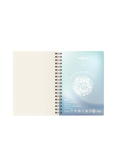 Le Color Marble Spiralli Defter Kareli Inspiration 17x24 Cm Çok Renkli