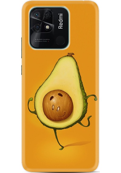 Xiaomi Redmi 10C Kılıf Resimli Desenli Silikon Platinium Series Dance Avokado 1878