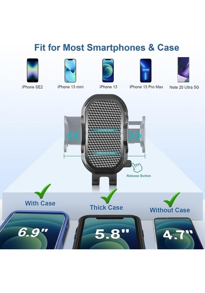Hp-a05 Otomatik Klipsli Araba Telefon Tutucu Ayarlanabilir Cam Ve Torpido Için Yüksek Kalite Tutucu 2 Mixed