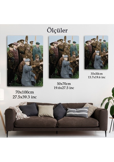 Atatürk Arkadaşları İle Cephede Dekoratif Duvar Tablosu-6211