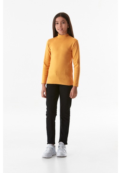 Basic Dik Yaka Kız Çocuk Body 25kcck2367206915-1-hardal Hardal