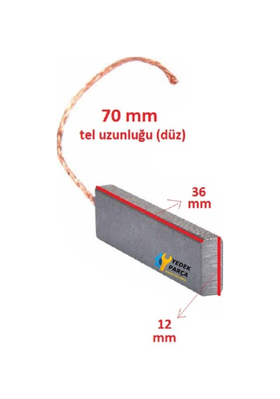 Arçelik Uyumlu 7083ht Çamaşır Makinesi Motor Kömürü Bakır İpli 5x12.5x32 2 Li