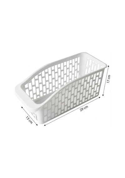 3'lü Organizer Seti - Midi Boy Orta Boy Beyaz Buzdolabı Ve Mutfak Düzenleyici 13 X 29 X 17 Cm Çok Renkli