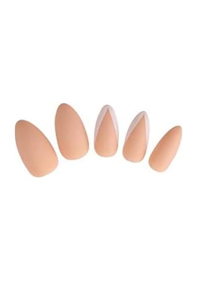 Nascita Stiletto Takma Tırnak Matte French Nails, Mat French Tırnak 24 Adet