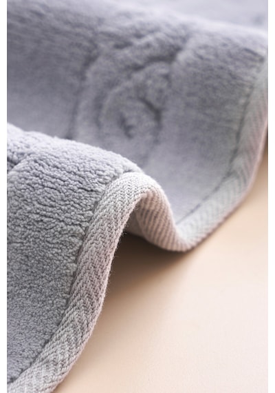 Lotus 2'li Pamuklu Klozet Takımı, Gri Banyo Paspas Seti 60 x 100 / 50 x 60 CM Gri