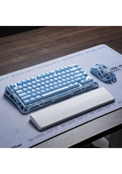 Gravastar Klavye Bilek Desteği, Ergonomik Kaymaz Tabanlı, Pu Deri Yüzeyli, Bilek Destek Pedi, Beyaz-