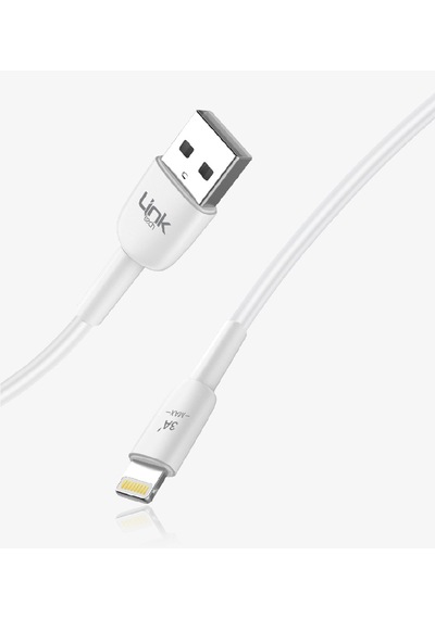 Linktech Lightning Şarj Kablosu 100cm - Yeni Nesil İphone 3a Usb-a Lightning Usb Şarj Kablosu