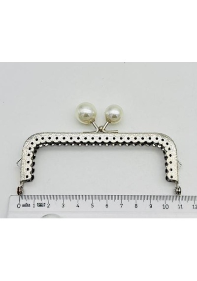 Angel Çanta Aksesuar 11 Cm Cüzdan Klipsi Silvery Renk İncili Diğer
