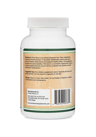 Double Wood Kava Kava Extract 1000mg 120 Capsul. Tr Tek Yetki...