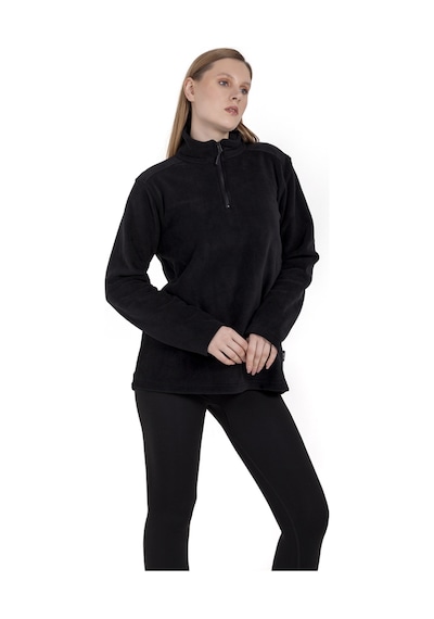 Oıl Company Yumuşak Nefes Alabilir Kumaş Tam Isı Korumalı Yarım Fermuar Termal Polar Kazak Black Oıl Company Yumuşak Nefes Alabilir Kumaş Tam Isı Korumalı Yarım Fermuar Termal Polar Kazak Black