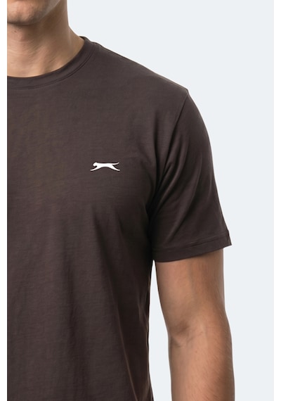 Slazenger Rosalva T Erkek Pamuklu Koyu Kahve Tişört Kahverengi