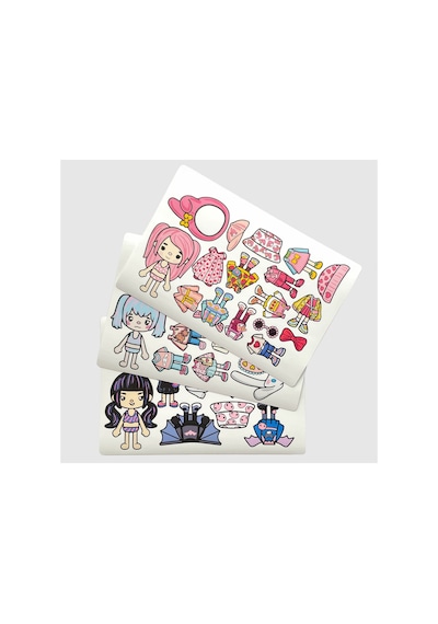 Toca Boca Kuromi My Melody Cinnamoroll 3 Lü Giydirme Sticker Seti Diğer