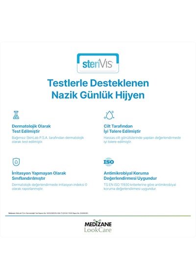 Medizane Lookcare Sterivıs Hassas Göz Temizleme Mendili 30lu