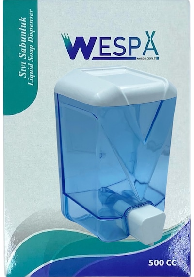 Wespa Plastik Şeffaf Sıvı Sabun Dispenseri 500 ml. x 10 Adet