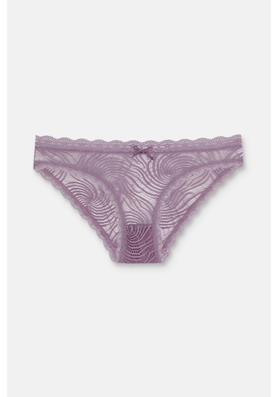 Suwen 3'lü Dantelli Normal Bel Slip Külot None