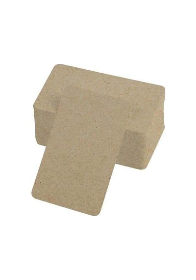 Boş Kelime Kartları 5x8 Cm - 50 Adet Oval Kenarlı / Tabu &amp Not Kartları - Kraft Diğer