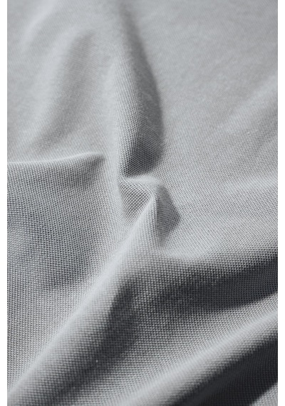 Tudors Erkek Slim Fit Dar Kesim %100 Pamuk Düz Pike Fermuarlı Gri Polo Yaka Tişört-31108-gri Gri