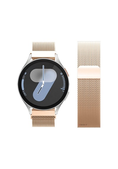 Galaxy Watch 6 / 5 / 4 Fe Uyumlu Manyetik Milanese Metal Kordon 40-47mm Rose