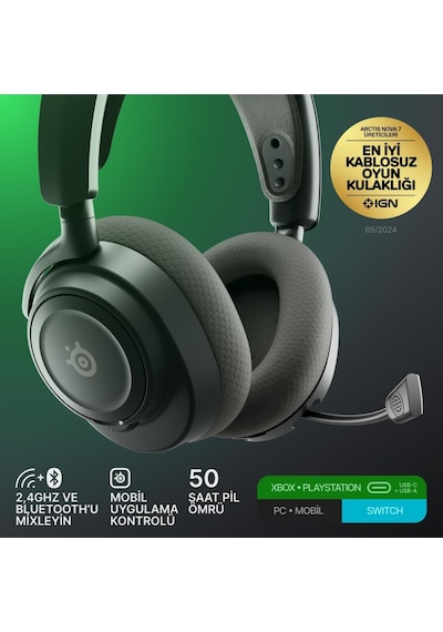 Steelseries Arctis Nova 7x Gen2 Kablosuz Siyah Gaming Kulaklık