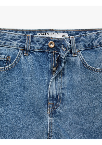 Koton Normal Bel Düğmeli Pamuklu Rahat Kalıp Mini Denim Şort Orta İndigo 6sal40003md İndigo Koton Normal Bel Düğmeli Pamuklu Rahat Kalıp Mini Denim Şort Orta İndigo 6sal40003md İndigo