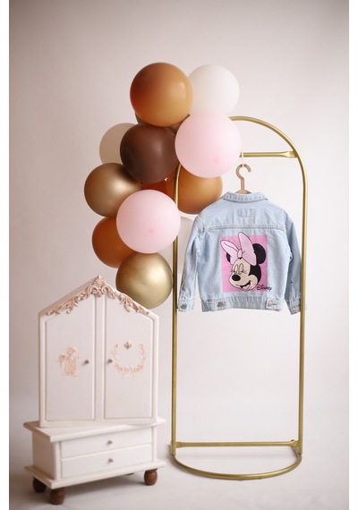 Morpembej Minnie Mouse Detaylı Kot Ceket
