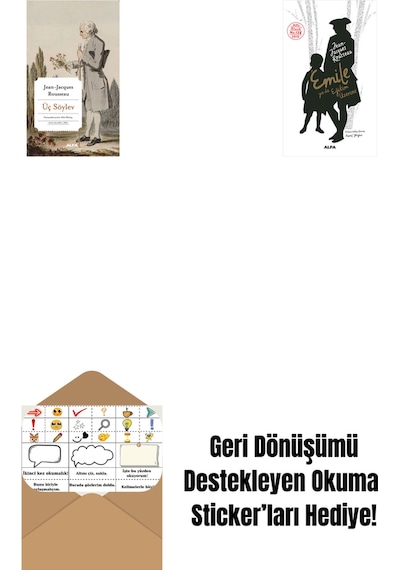 Üç Söylev + Emile Ya Da Eğitim Üzerine + Okuma Sticker'ları