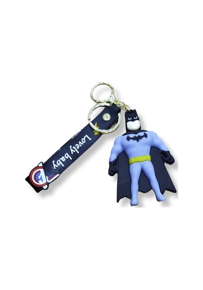 Batman Klasik 3d Figürlü "lovely Baby" Yazılı Bilek Kayışlı Anahtarlık - 1 Adet