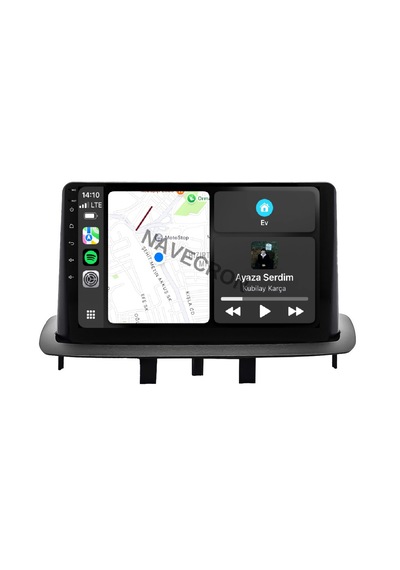 Renault Megane 3 2010-15 9" Uyumlu Androıd Multimedya Gerçek 2/32 Kablosuz Carplay Geri Görüş Kameralı 9"