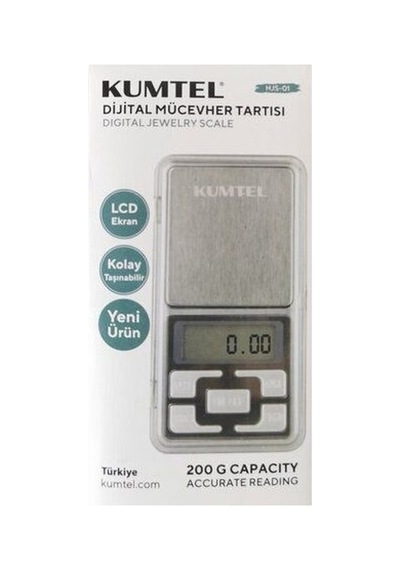 Kumtel Hjs-01 Dijital Hassas Mücevher Cep Tartısı Açık Beyaz