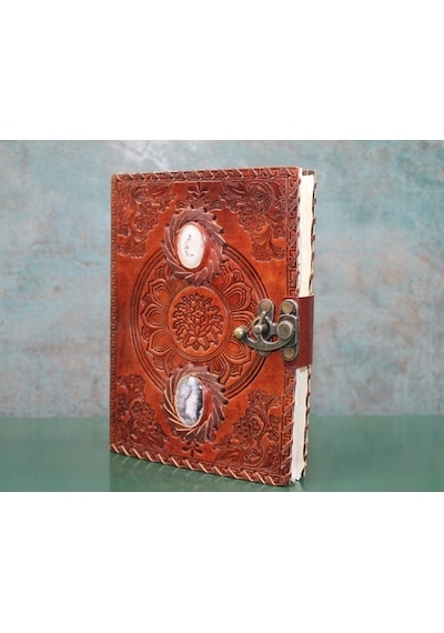 Taşlı Deri Defter Model 9