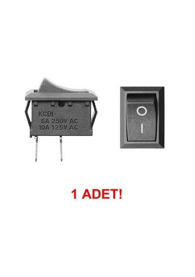 2 Pin Siyah Anahtar Switch Mini Buton Kcd1 Plastik Açma Kapama On / Off