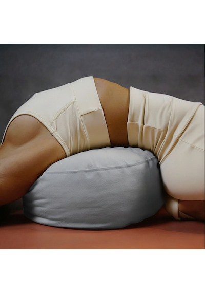 Rebuwo Kadife Yoga & Meditasyon Minderi, Ergonomik Oturma Destek Yastığı Gri Gri
