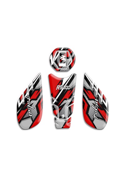Motosıklet Kaplama Bajaj Pulsar Rs200 Tank Pad Set 03