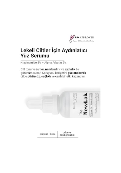 The NewLab Leke Karşıtı Arbutin Cilt Bakım Serumu 30ml ( Niacinamde %5 Alpha Arbutin %2)