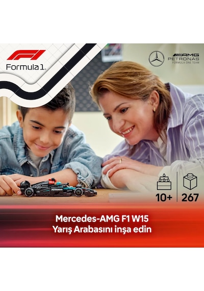 LEGO® Speed Champions Mercedes-AMG F1® W15 Yarış Arabası 77244 - Oyuncak Model Yapım Seti (267P)