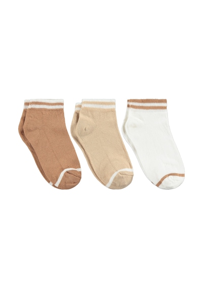 Civil Boys Basic Natural 3'lü 2-12 Yaş Erkek Çocuk Patik Çorap Standart