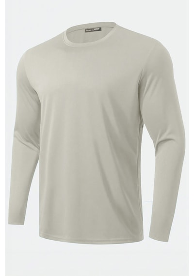 Ghassy Co. Ghassy Co. Erkek  Pamuklu Likralı Esnek Spor Koşu Günlük Antrenman Uzun Kollu Penye T-shirt Taş