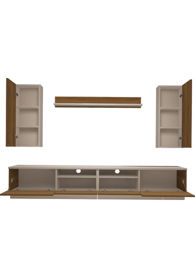 Decoraktiv Trendstyle 5220d Mdf Tv Ünitesi Tv Sehpası - Beyaz Pera Beyaz - Meşe