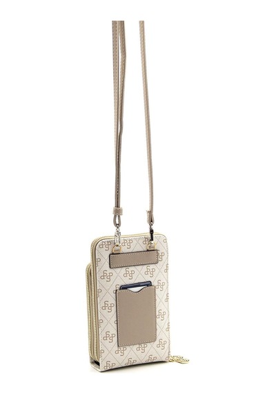 Silver Polo Sp1011 Kadın Telefon Çantası Monogram Bej-kum