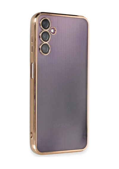 Samsung Galaxy A14 4g Uyumlu Kılıf Lensli Silikon - Gold