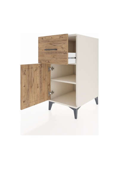 Kronos Komodin Tek Raflı Tek Çekmeceli Tek Kapaklı 44x59x96 Aytaşı-çam Aytası