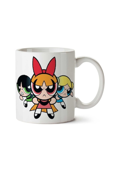 Powerpuff Girls Cartoon Network İki Tarafı Baskılı Kupa Bardak Çok Renkli