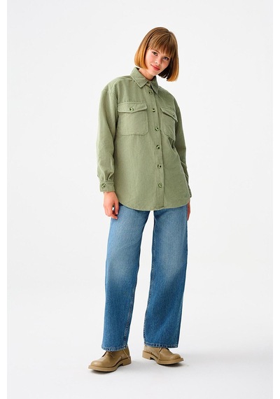 Lf2037069 Kadın Wide Leg Nora Jean Pantolon Denim