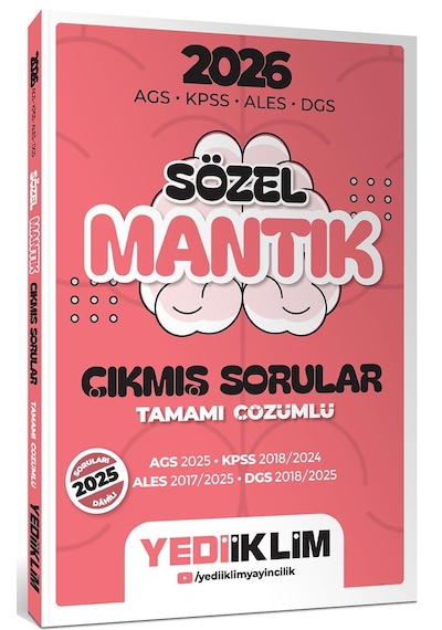 Yediiklim 2026 Ags Kpss Ales Dgs Sözel Mantık Tamamı Çözümlü Çıkmış Sorular