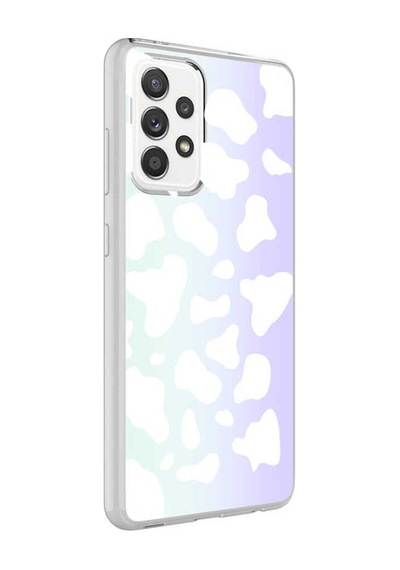 Samsung Uyumlu Galaxy A72 Kılıf Zore M-blue Desenli Kapak Cow No2