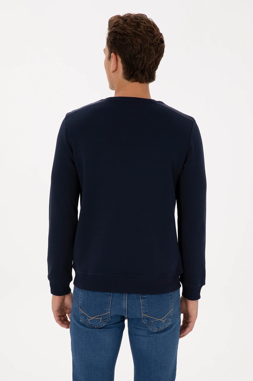 U.S. Polo Assn. Erkek Regular Fit Bisiklet Yaka Lacivert Sweatshirt 50315536-VR033