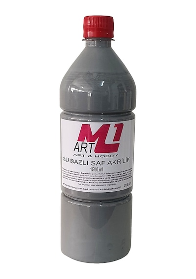 M1 Art Saf Akrilik Boya Gri 1500.ml
