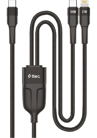 Alumicable Duo Usb-c Usb-c + Lightning 100w 150cm Hızlı Şarj Kablosu 2dk56s