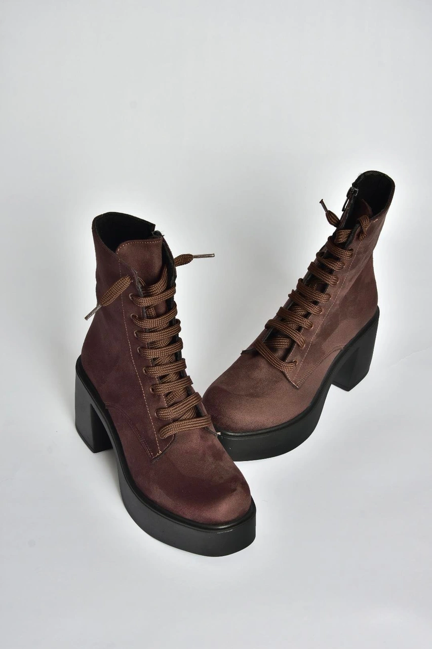 Fox Shoes V726681502 Kahverengi Süet Kalın Topuklu Bağcıklı Kadın Bot Kahverengi-süet Fox Shoes V726681502 Kahverengi Süet Kalın Topuklu Bağcıklı Kadın Bot Kahverengi-süet